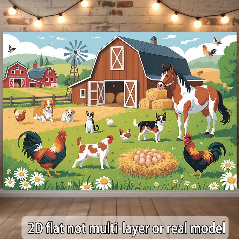 2D flat design, 1-piece banner - Agriculture Farming School ulasan dan harga