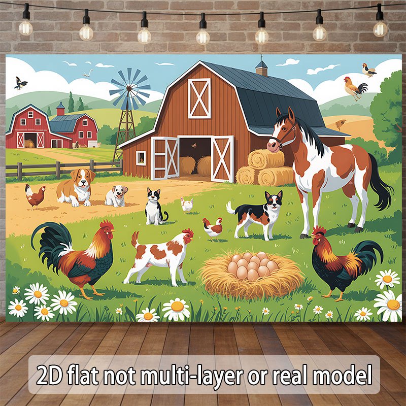 2D flat design, 1-piece banner - Agriculture Farming School ulasan dan harga