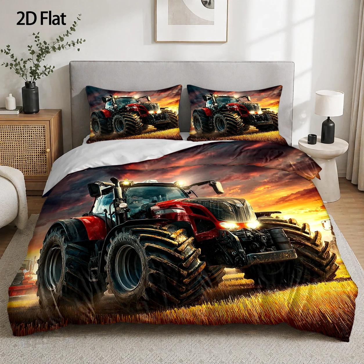 3-Piece Quilt Cover Set, 1 Qui - Agriculture Farming Cartoon ulasan dan harga