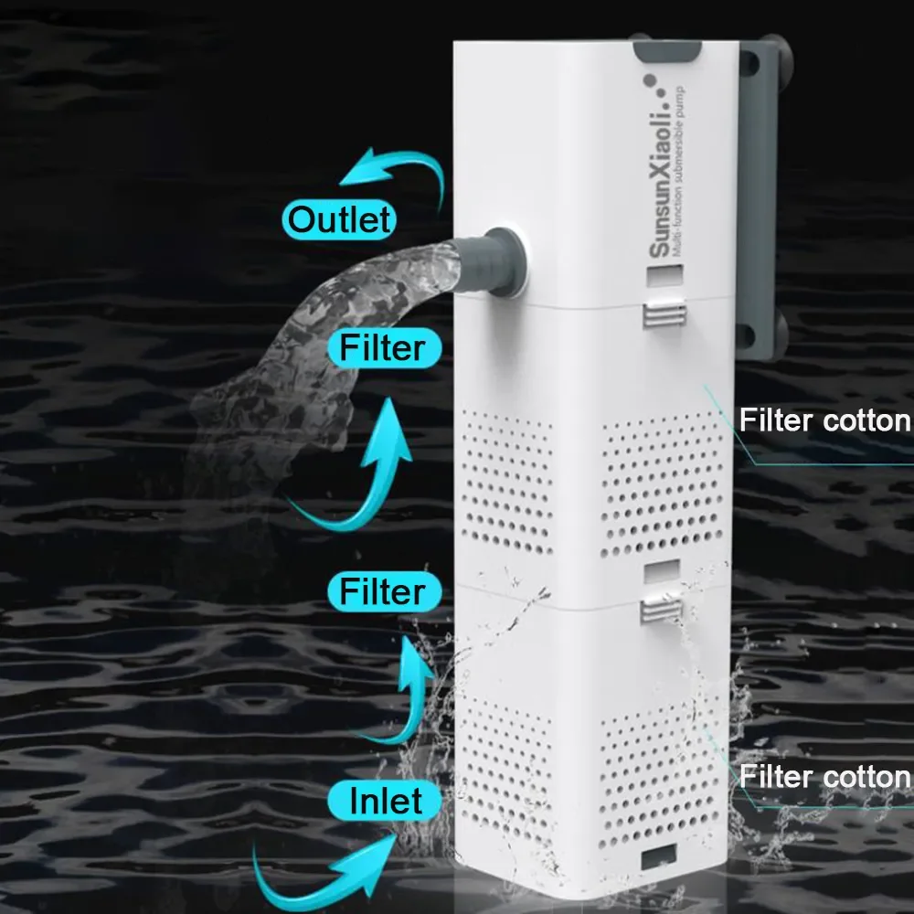 3 In 1 Aquarium Filter Pump Aq - Fish Pond Aerator ulasan dan harga